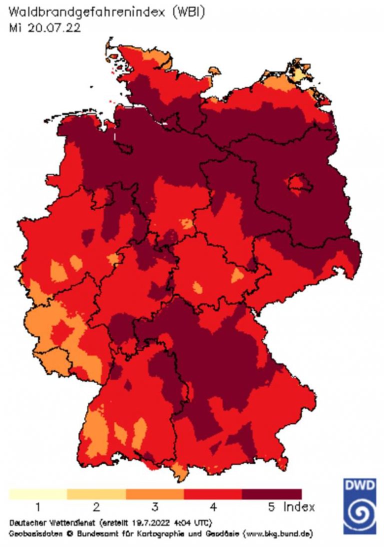 Brandgefahr in Wäldern und auf Flächen steigt nun auch in Schleswig-Holstein