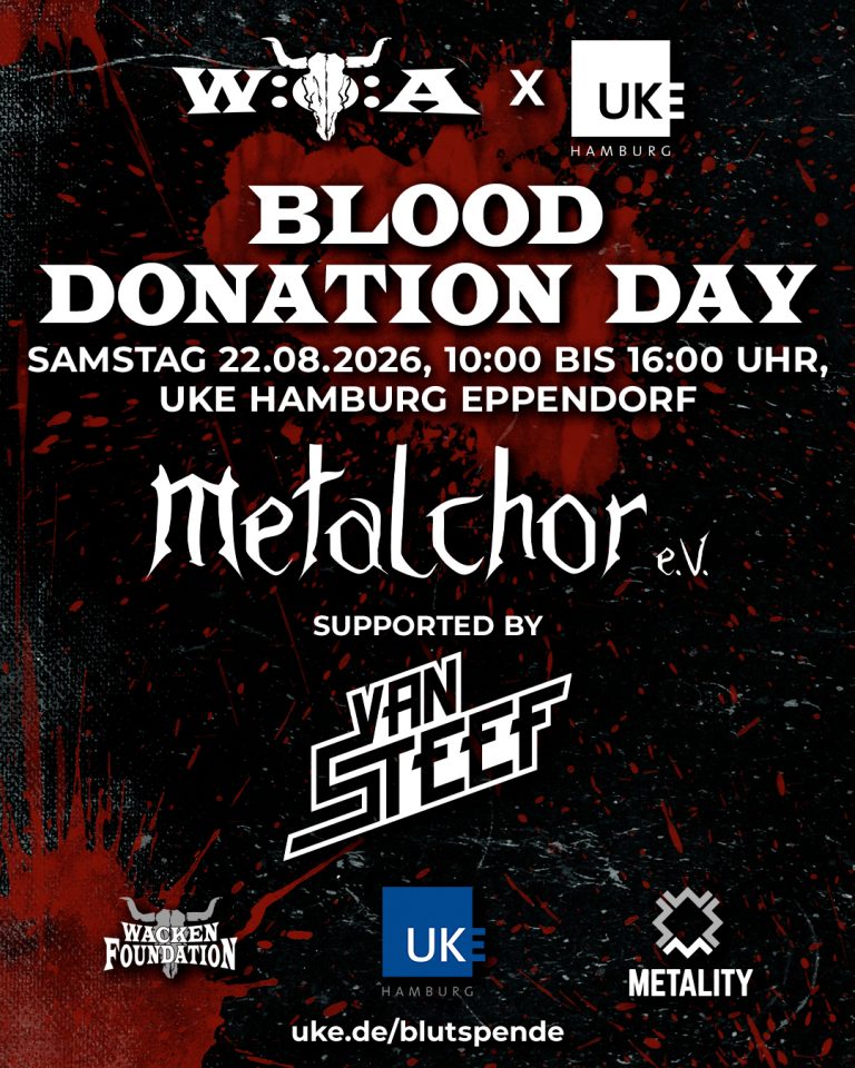Wacken Open Air und das UKE Hamburg rufen gemeinsam zum „Blood Donation Day“ auf